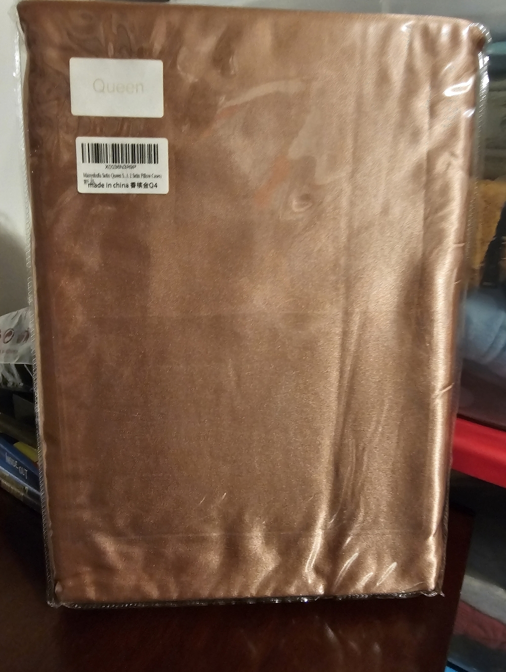Satin Queen Sheet AndPillowcase Set - Shimmery Rose Gold